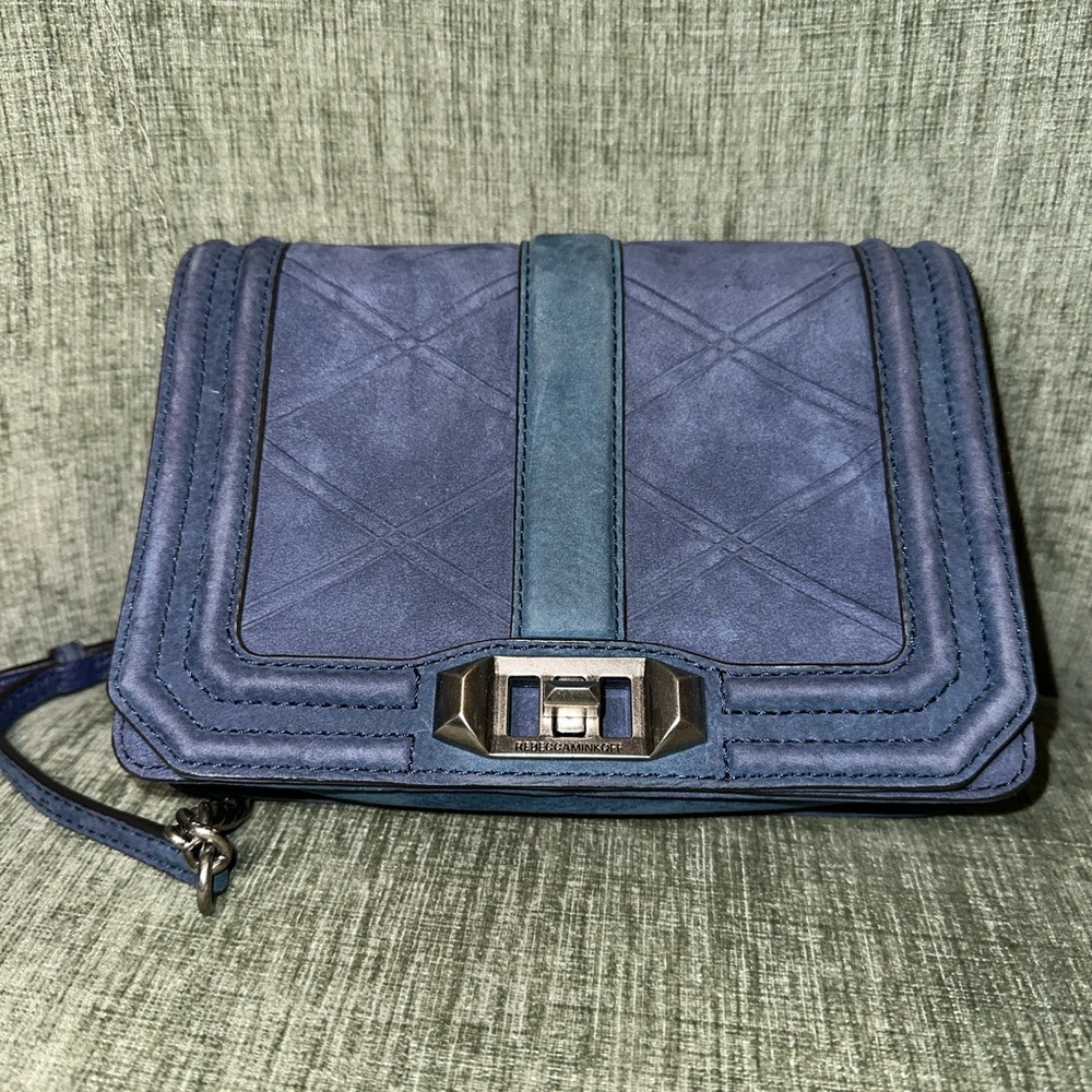 Rebecca Minkoff Blue Suede Purse - Picture 11 of 11